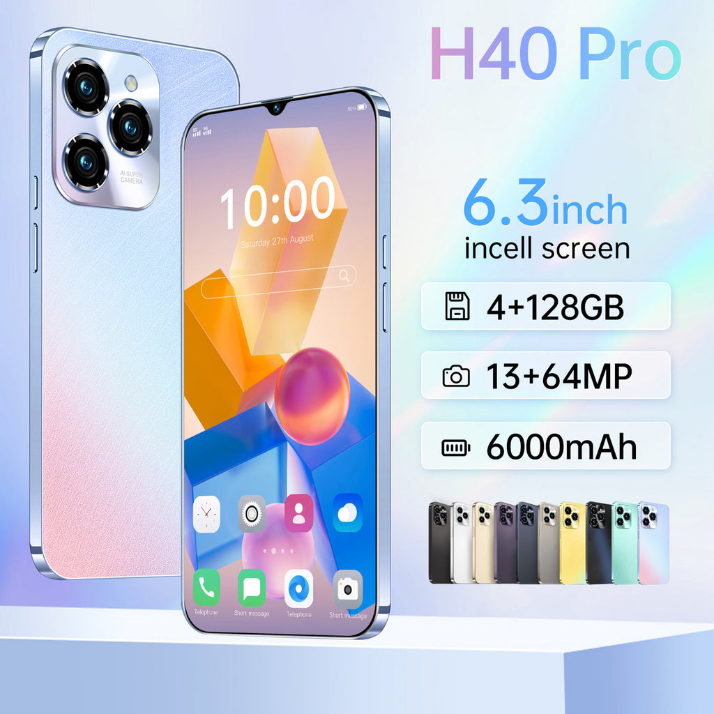 6.3-inch HOT40 Unlocked Phone Dual SIM 4G Phone, Android Smartphone 4GB 128GB ROM