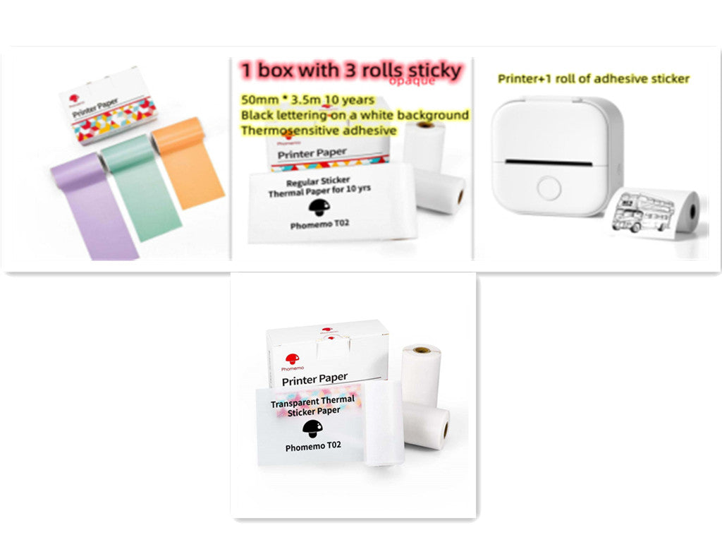 Portable Thermal Mini Label Printer Home Photo Printer Bad Question Student Photo Printer Bluetooth Mini Label Price Tag Printer