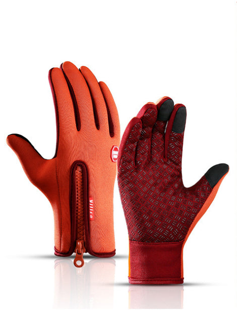 Winter Touchscreen Gloves Riding Motorcycle Sliding Waterproof Sports Gloves with Fleece