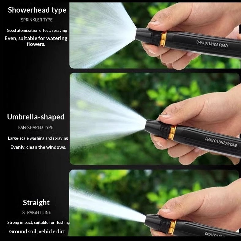 Portable High Pressure Washing Water Gun Car Wash Nozzle Adjustable Nipple Type Direct Spray Home Garden Shower Hose