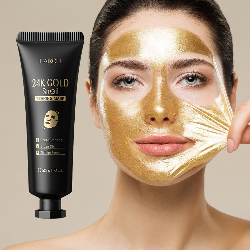 Gold foil snail tear-off hydrating mask