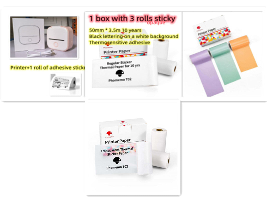 Portable Thermal Mini Label Printer Home Photo Printer Bad Question Student Photo Printer Bluetooth Mini Label Price Tag Printer