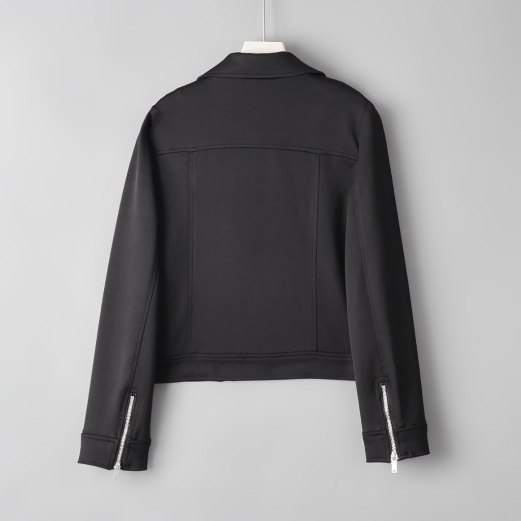 Versatile Short, Cool Biker-style Jacket For Women