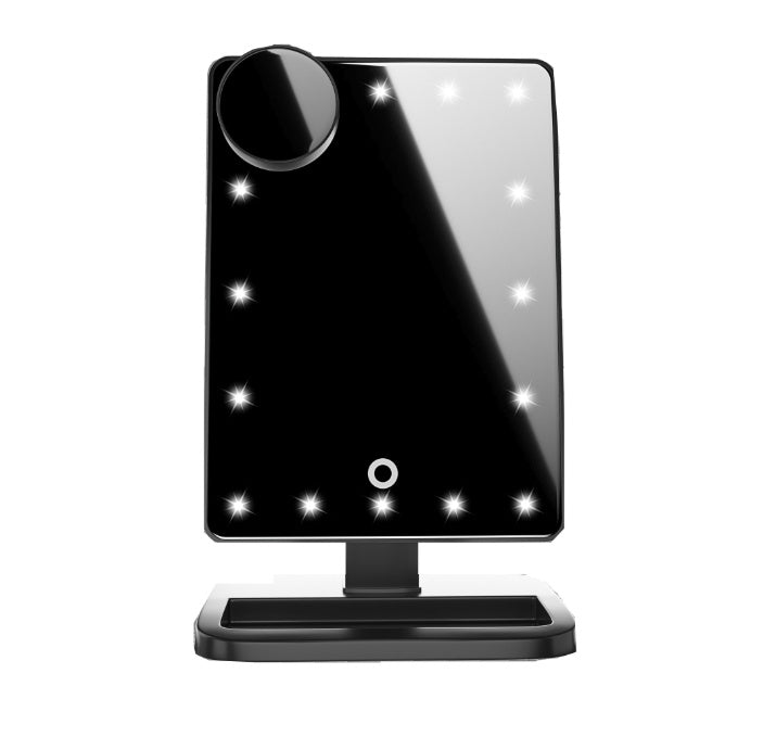Touch Screen Makeup Mirror With 20 LED Lights Bluetooth Music Speaker 10X Magnifying Mirror Lights