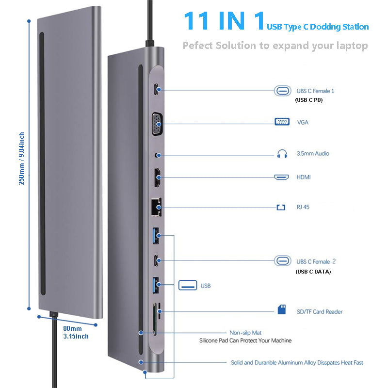 Laptop docking station extension hub