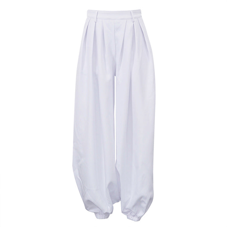 White High-Waisted Balloon Pants