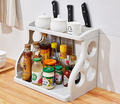 Kitchen storage shelving kitchen supplies multi-layer storage artifact