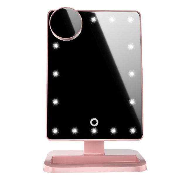 Touch Screen Makeup Mirror With 20 LED Lights Bluetooth Music Speaker 10X Magnifying Mirror Lights