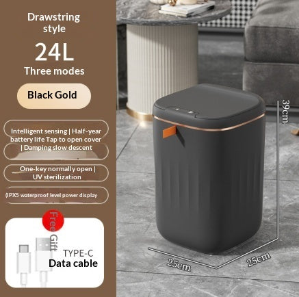Smart Bin with Lid for Bedroom and Living Room