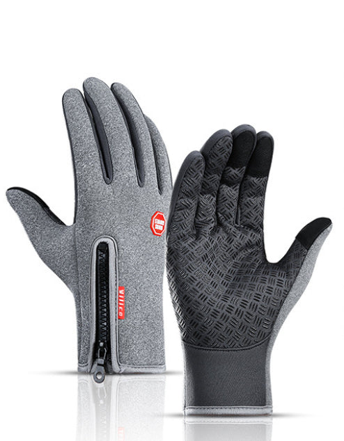 Winter Touchscreen Gloves Riding Motorcycle Sliding Waterproof Sports Gloves with Fleece
