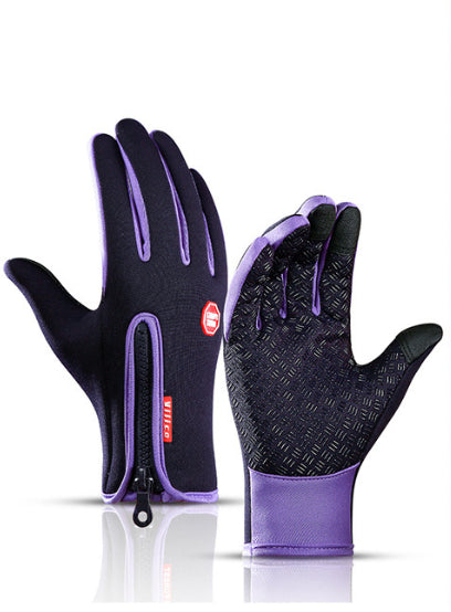 Winter Touchscreen Gloves Riding Motorcycle Sliding Waterproof Sports Gloves with Fleece