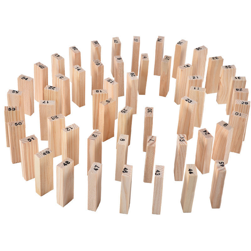 54-Layer Digital Logs Children's Early Education Puzzle Small Bricks Pro Creative Jenga Desktop Game