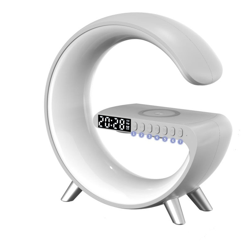 Smart Atmosphere Lamp Bluetooth Speaker Wireless Charger Bedside Lamp Sunrise Wake-up Light Polar Lamp Alarm Clock