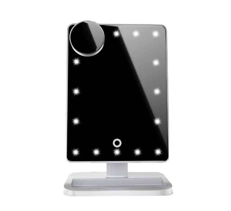 Touch Screen Makeup Mirror With 20 LED Lights Bluetooth Music Speaker 10X Magnifying Mirror Lights