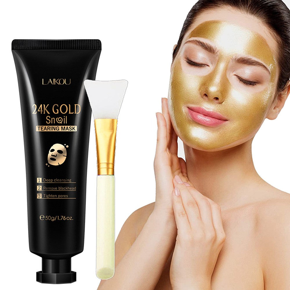 Gold foil snail tear-off hydrating mask