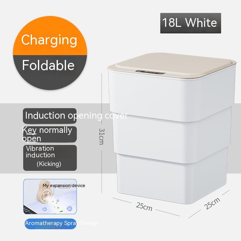 Smart Bin with Lid for Bedroom and Living Room