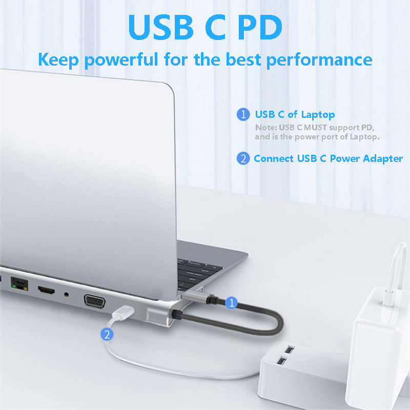 Laptop docking station extension hub
