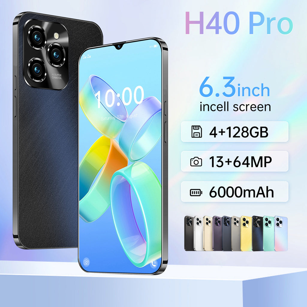 6.3-inch HOT40 Unlocked Phone Dual SIM 4G Phone, Android Smartphone 4GB 128GB ROM