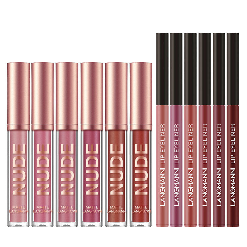 Lip Gloss Lip Liner Makeup Set of 12