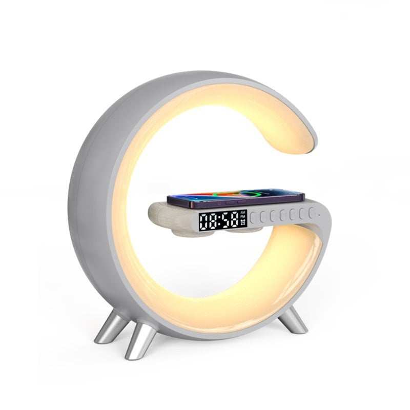 Smart Atmosphere Lamp Bluetooth Speaker Wireless Charger Bedside Lamp Sunrise Wake-up Light Polar Lamp Alarm Clock