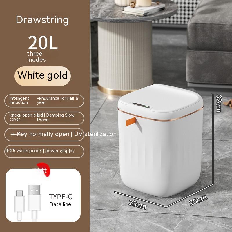 Smart Bin with Lid for Bedroom and Living Room