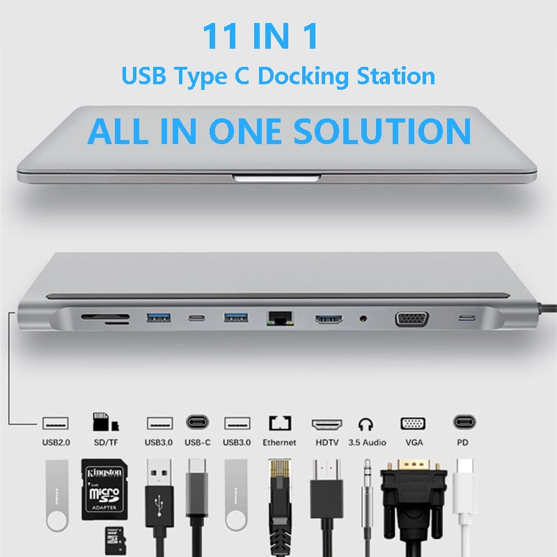 Laptop docking station extension hub