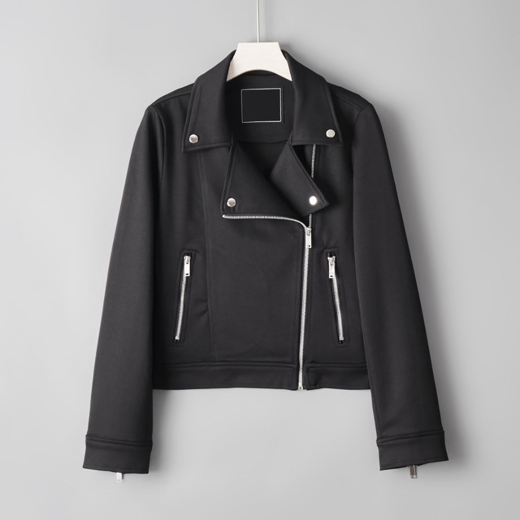 Versatile Short, Cool Biker-style Jacket For Women