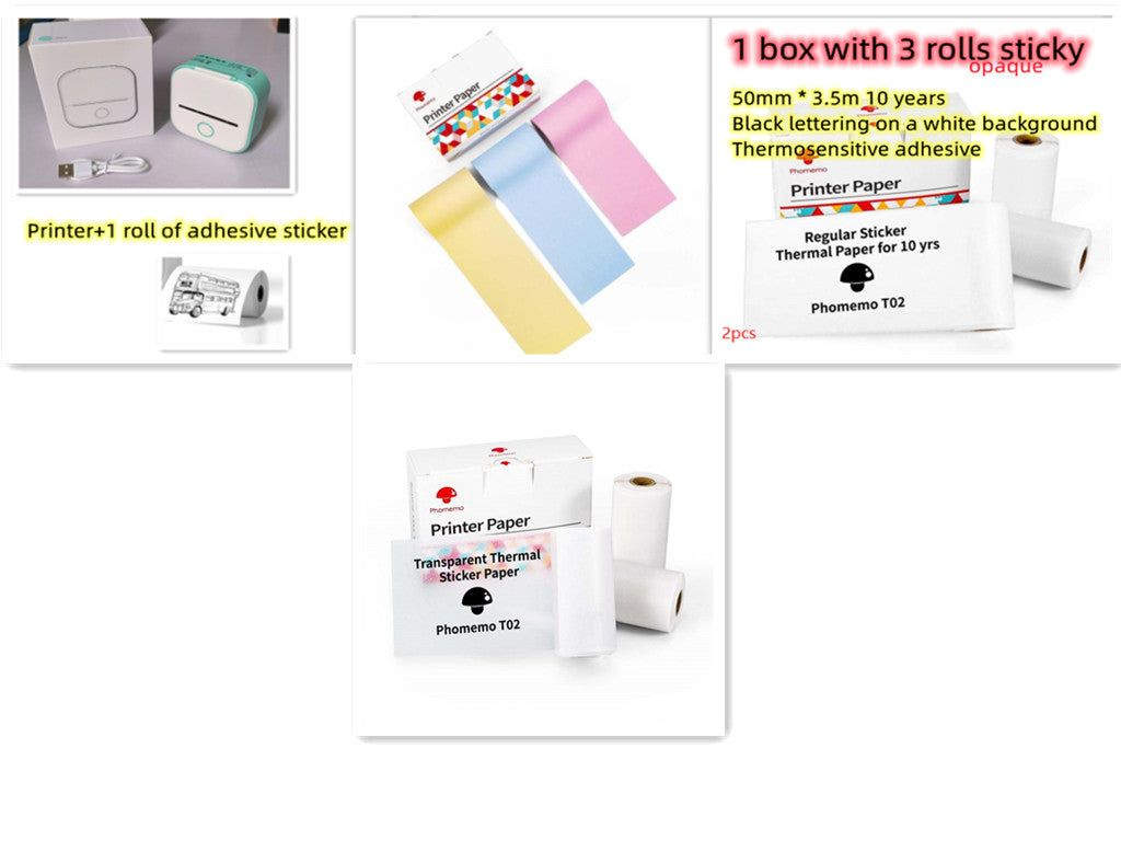 Portable Thermal Mini Label Printer Home Photo Printer Bad Question Student Photo Printer Bluetooth Mini Label Price Tag Printer
