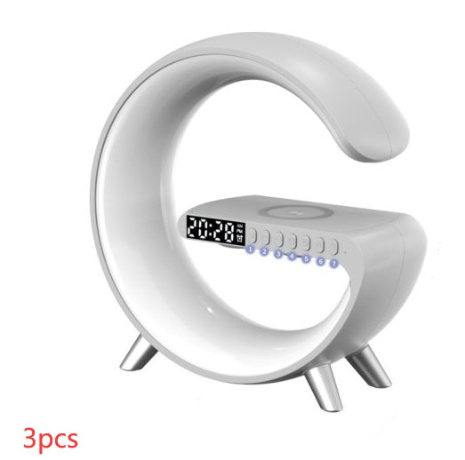 Intelligent Atmosphère Lampe Bluetooth Haut-Parleur Sans Fil Chargeur De Chevet Lampe Lever Du Soleil Wake-up Lampe Polaire Lampe D'alarme Horloge