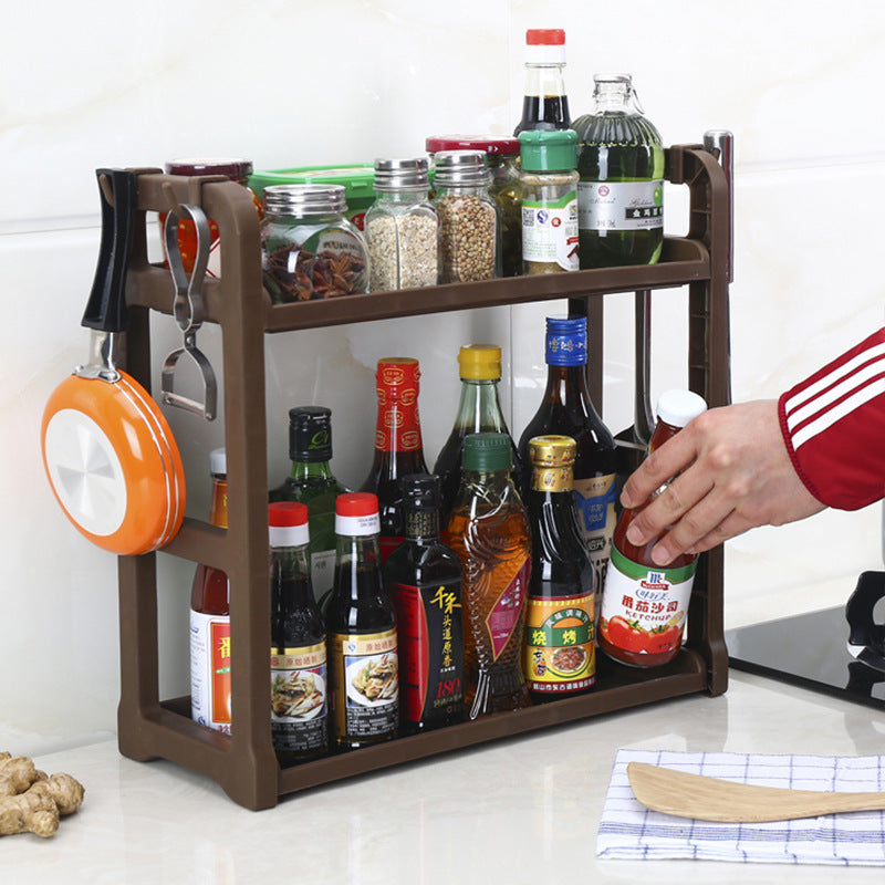Kitchen storage shelving kitchen supplies multi-layer storage artifact