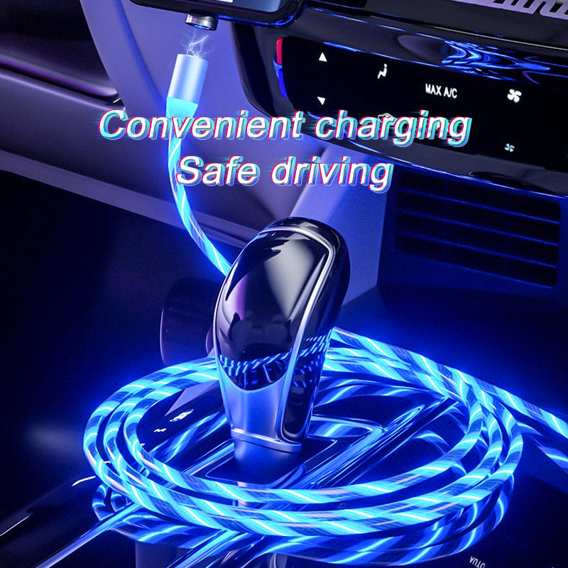 Magnétique Câble de Recharge Streamer Rapide De Charge Câble Éclairage Micro USB Câble LED Aimant Chargeur Type-C Câble