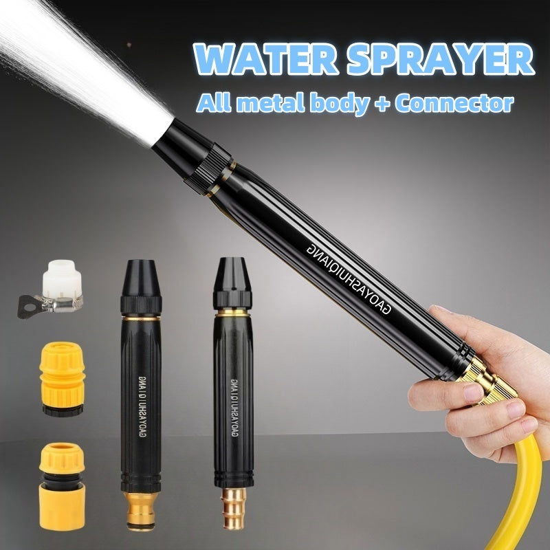 Portable High Pressure Washing Water Gun Car Wash Nozzle Adjustable Nipple Type Direct Spray Home Garden Shower Hose