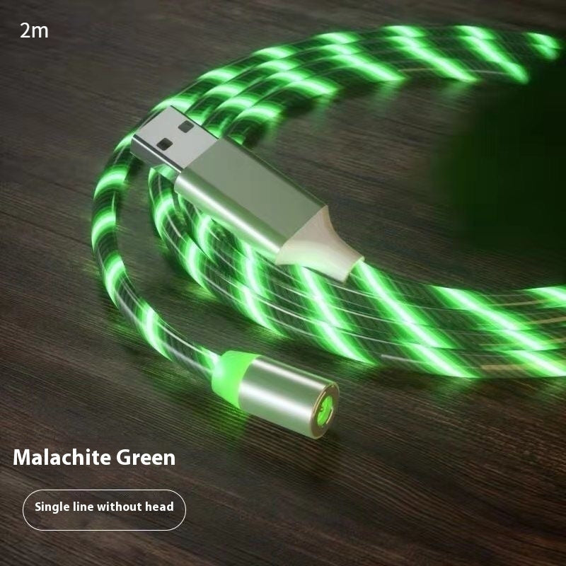 Magnetic Streamer Fast Charging Cable Lighting Micro USB Cable LED Magnet Charger Type-C Cable