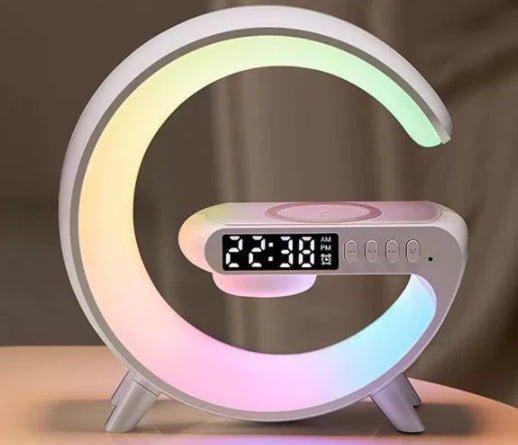 Smart Atmosphere Lamp Bluetooth Speaker Wireless Charger Bedside Lamp Sunrise Wake-up Light Polar Lamp Alarm Clock