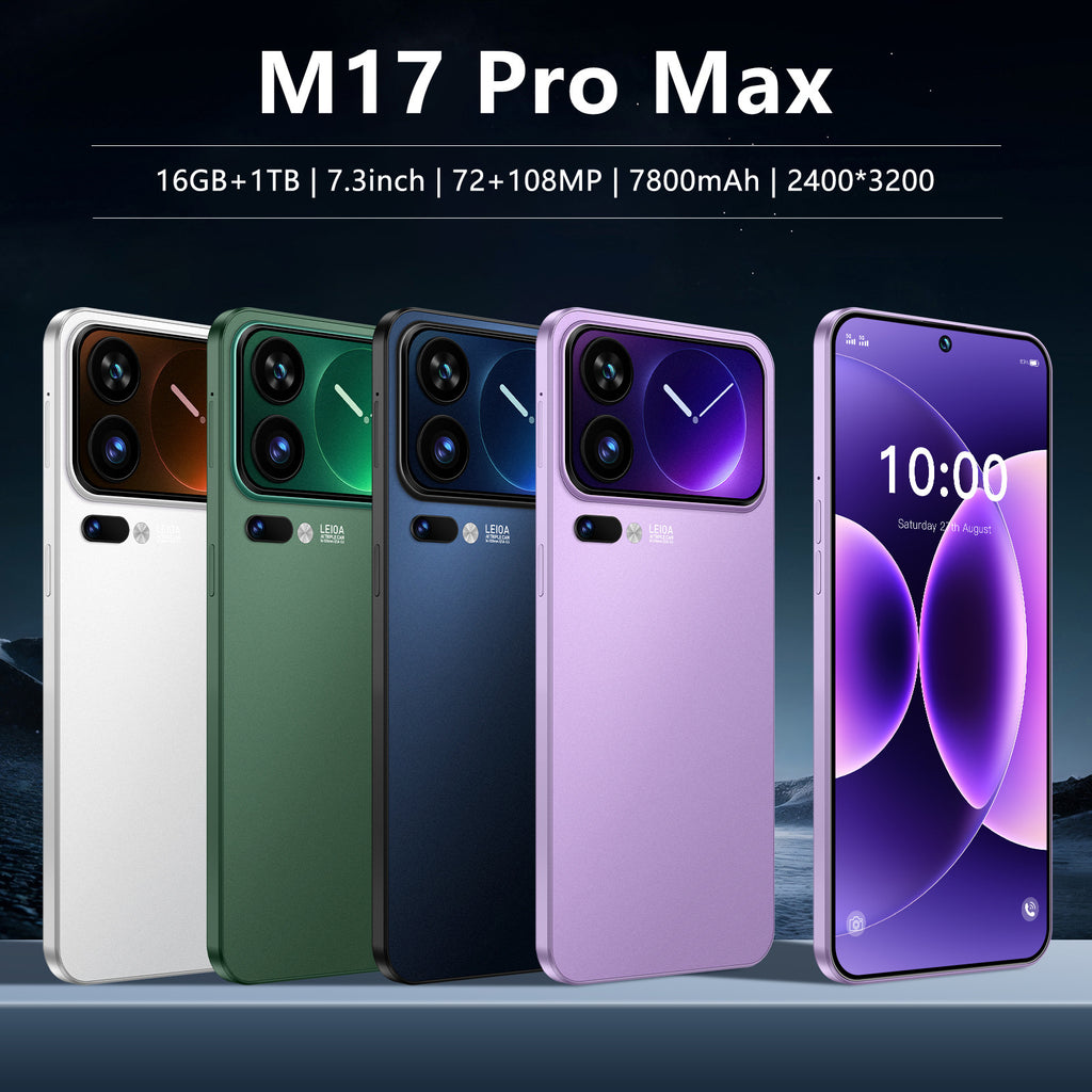 téléphone M17 Pro Max avec un grand écran