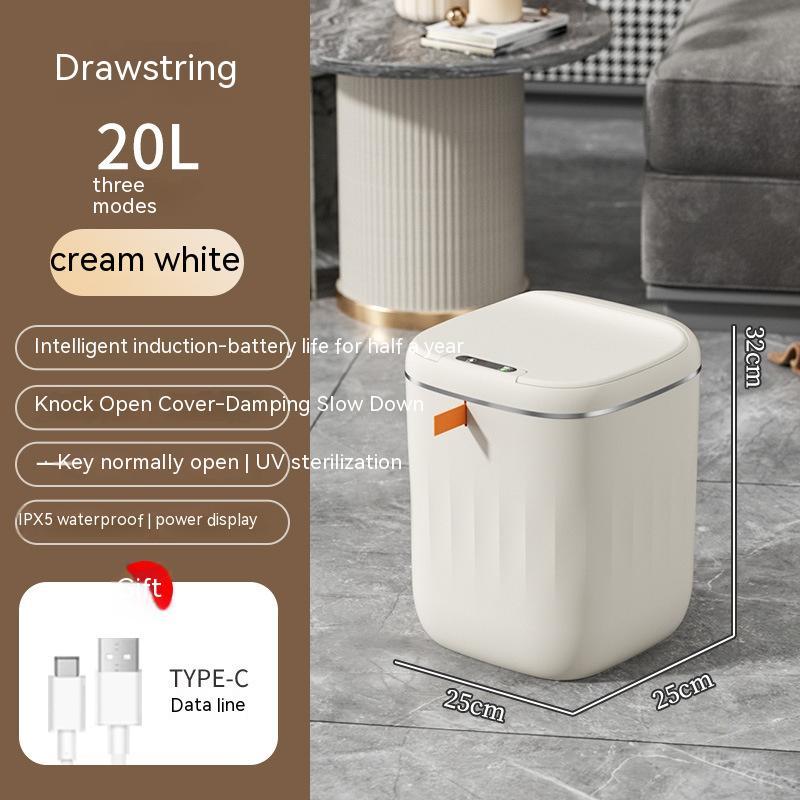 Smart Bin with Lid for Bedroom and Living Room
