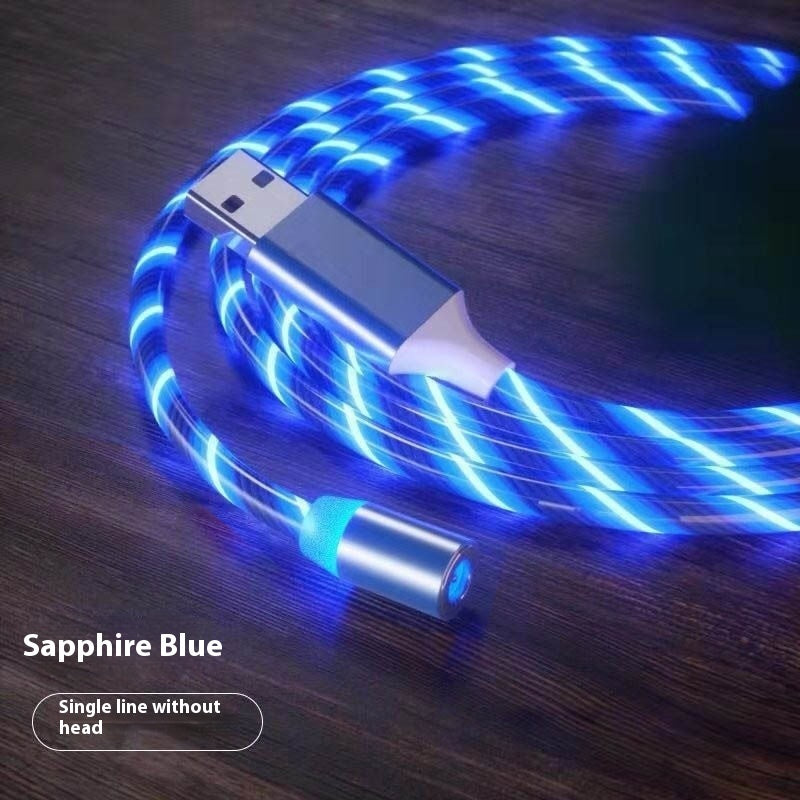 Magnetic Streamer Fast Charging Cable Lighting Micro USB Cable LED Magnet Charger Type-C Cable