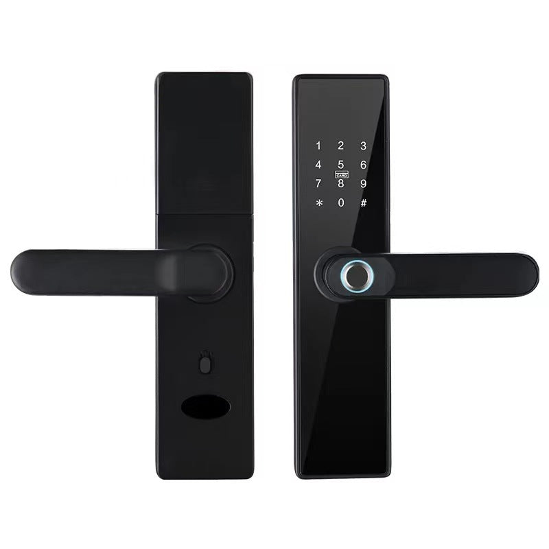 serrure d'empreinte digitale de porte en bois