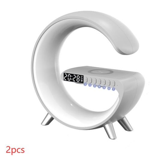 Intelligent Atmosphère Lampe Bluetooth Haut-Parleur Sans Fil Chargeur De Chevet Lampe Lever Du Soleil Wake-up Lampe Polaire Lampe D'alarme Horloge