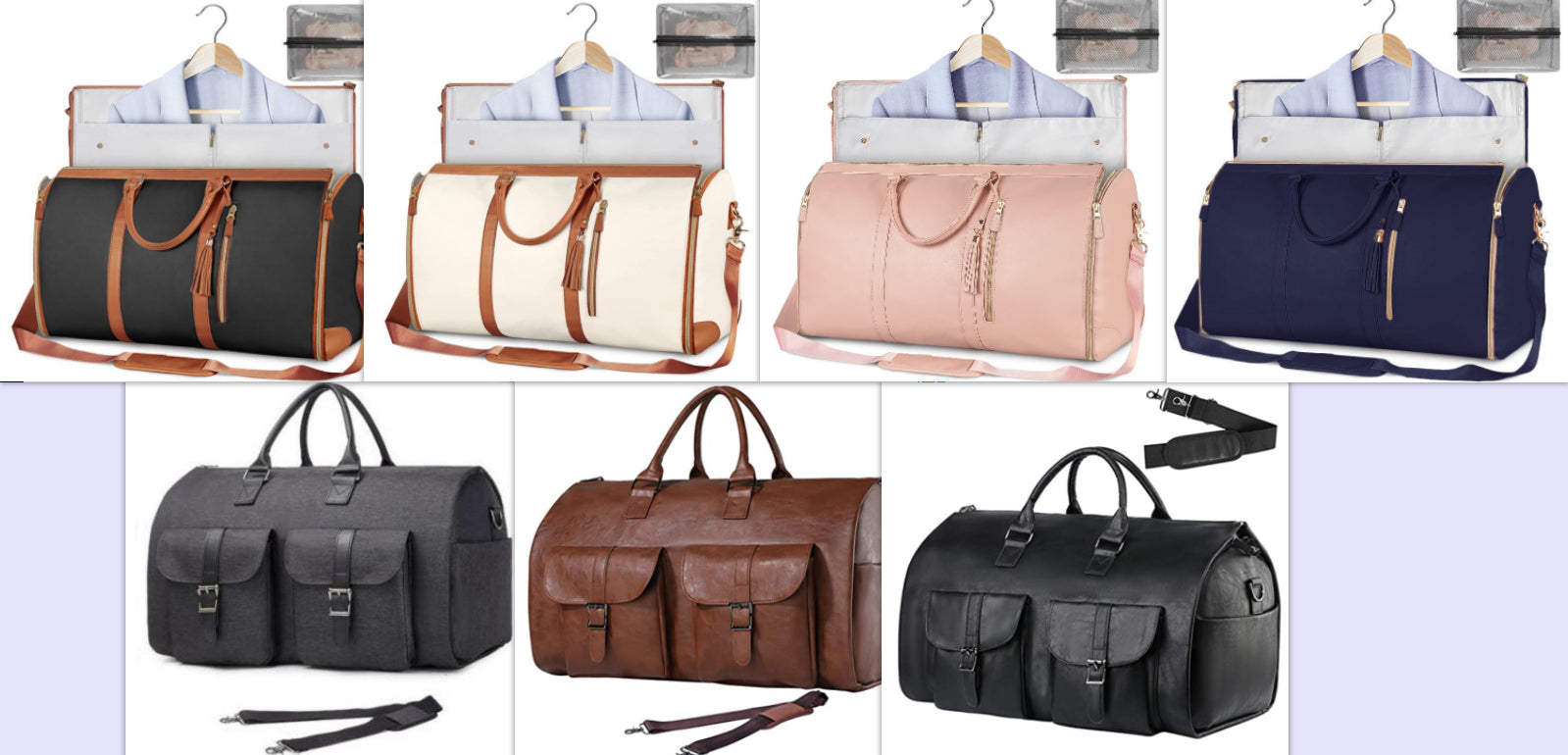 Large Capacity Travel Handbag Women's Handbag, Foldable Garment Bag | Waterproof Tote