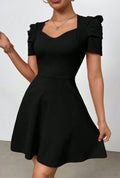 Robe élégante taille haute à encolure bateau pour femme
