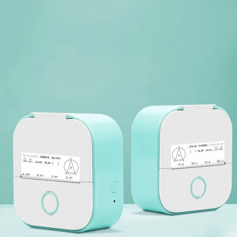 Mini imprimante d'étiquettes thermique portable Imprimante photo pour la maison Imprimante photo pour étudiant à mauvaise question Imprimante Bluetooth Mini étiquette Étiquette de prix