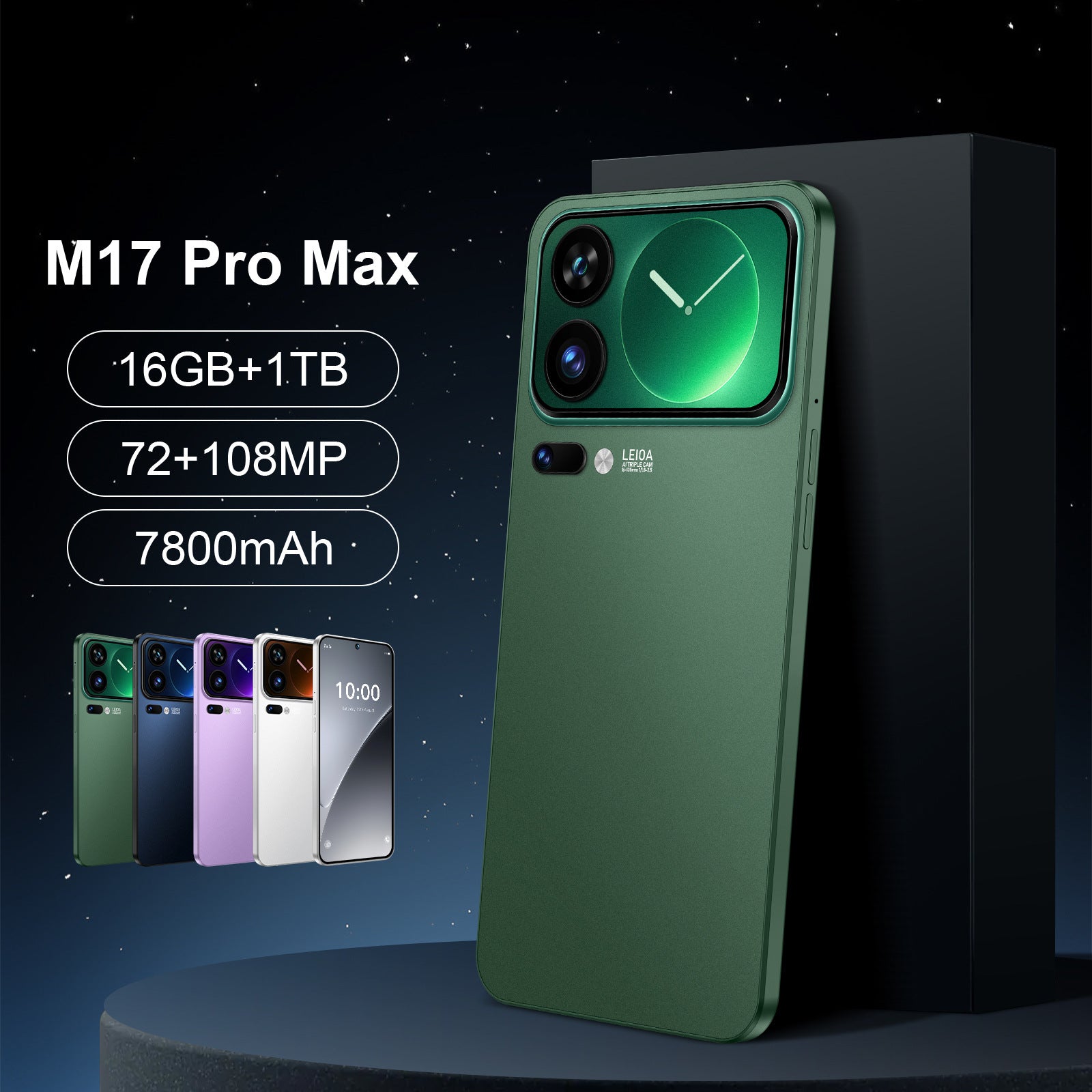 M17 Pro Max phone with a large screen